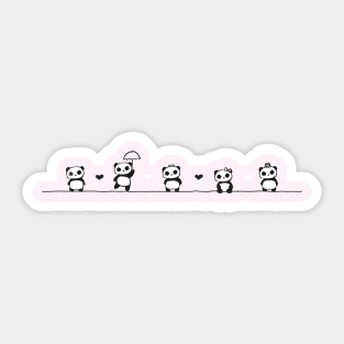 Pawsome Pandas Sticker